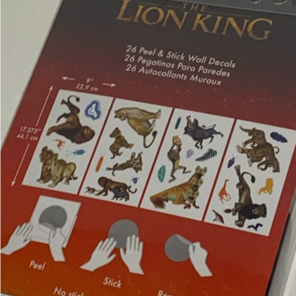 Brand New Disney The Lion King Vinyl Wall 26 Bedroom Home Decals - Picture 2 of 6